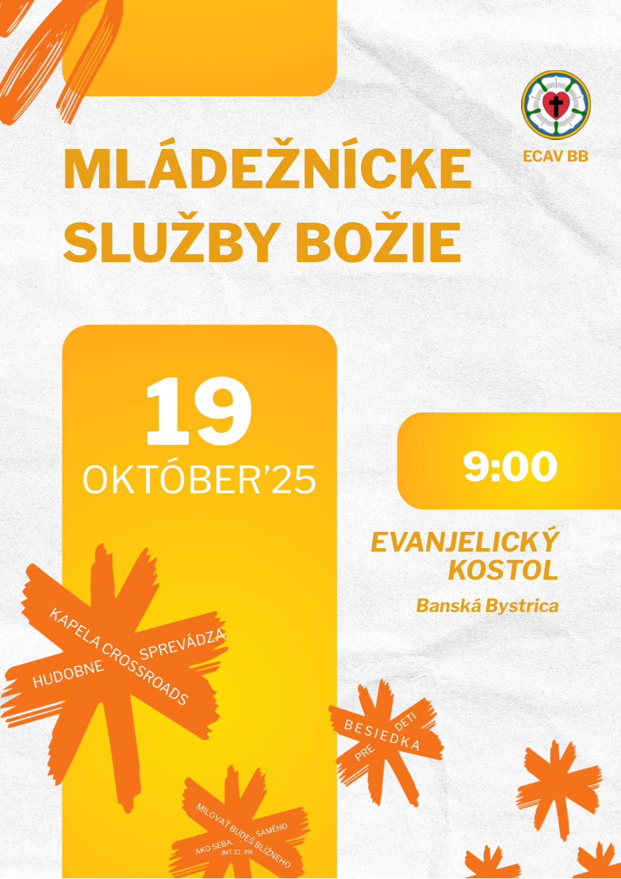 Plagatik Mládežnícke služby Božie október 2025